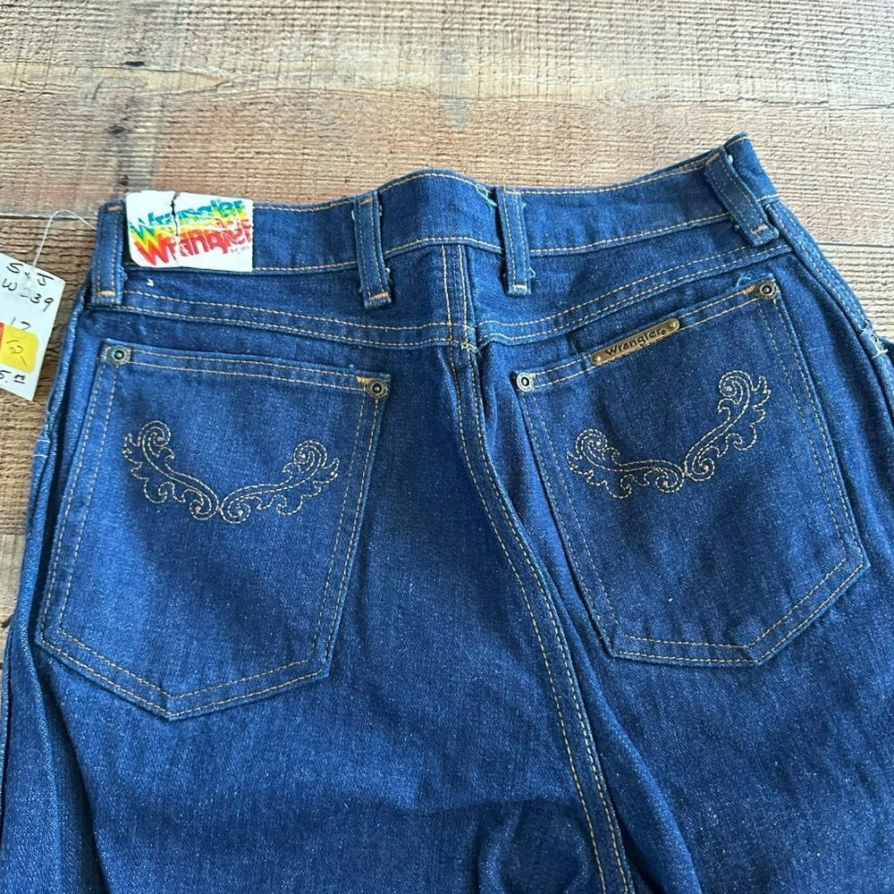Vintage 80's Wrangler jeans juniors 13 - Picture 7 of 11